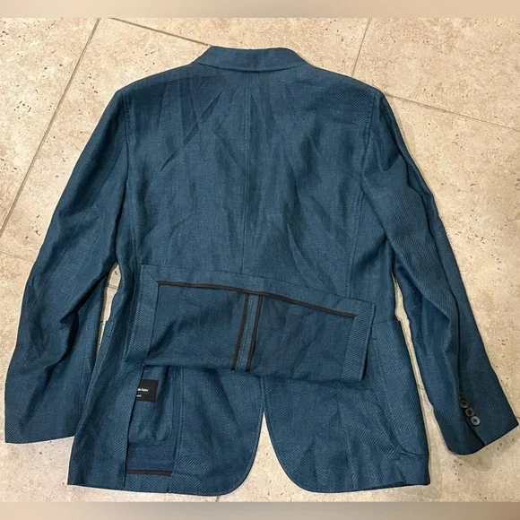 Ermenegildo Zegna Blue Wool/Silk/Linen Sport Coat Jacket 42R Italy Crossover EUC